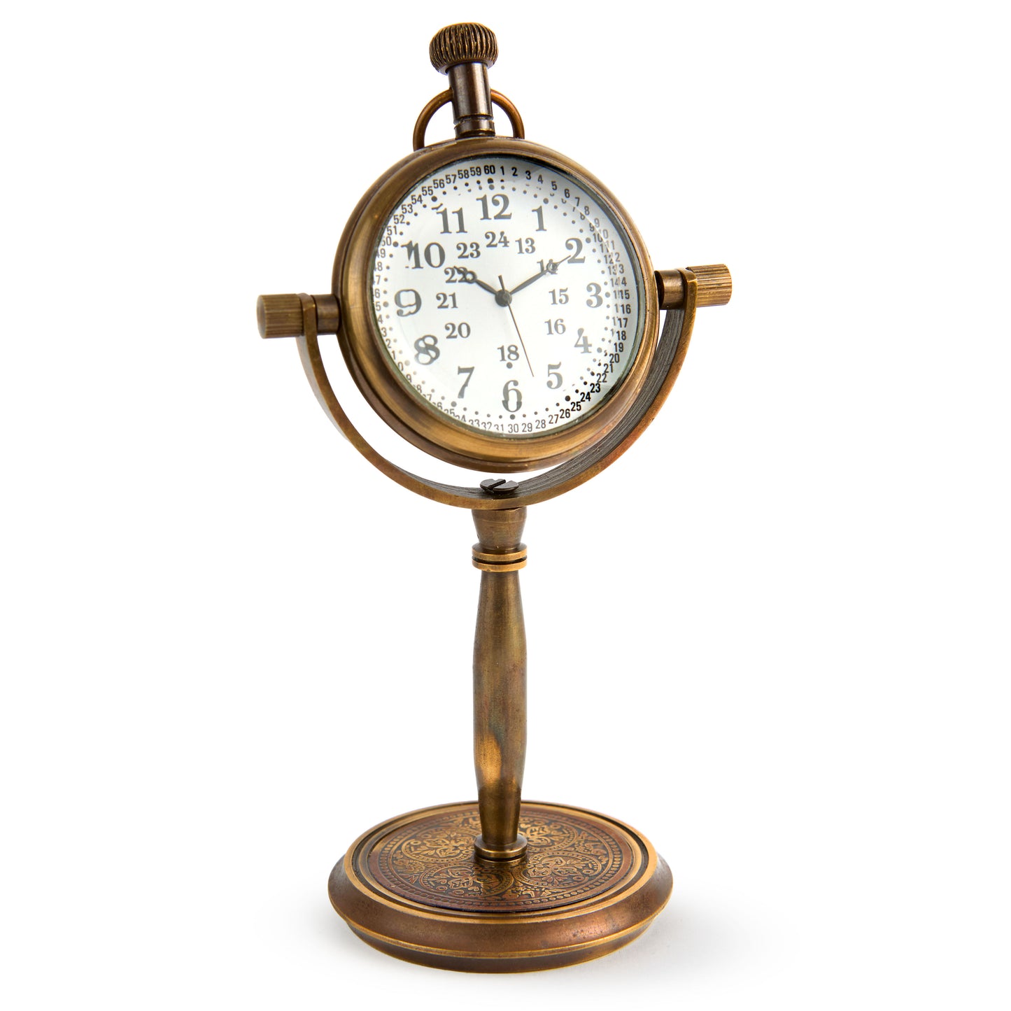 Victorian-Style Mini Clock on Stand – Elegant Antique Replica for Home Decor & Gifts