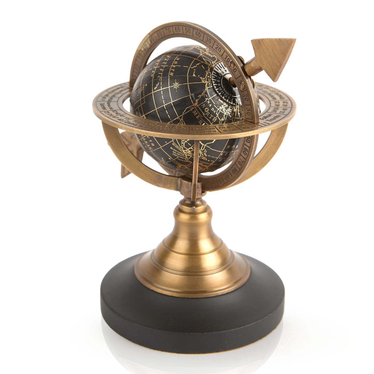 Antique Black Globe Replica, Perfect Gift For Adults & Kids
