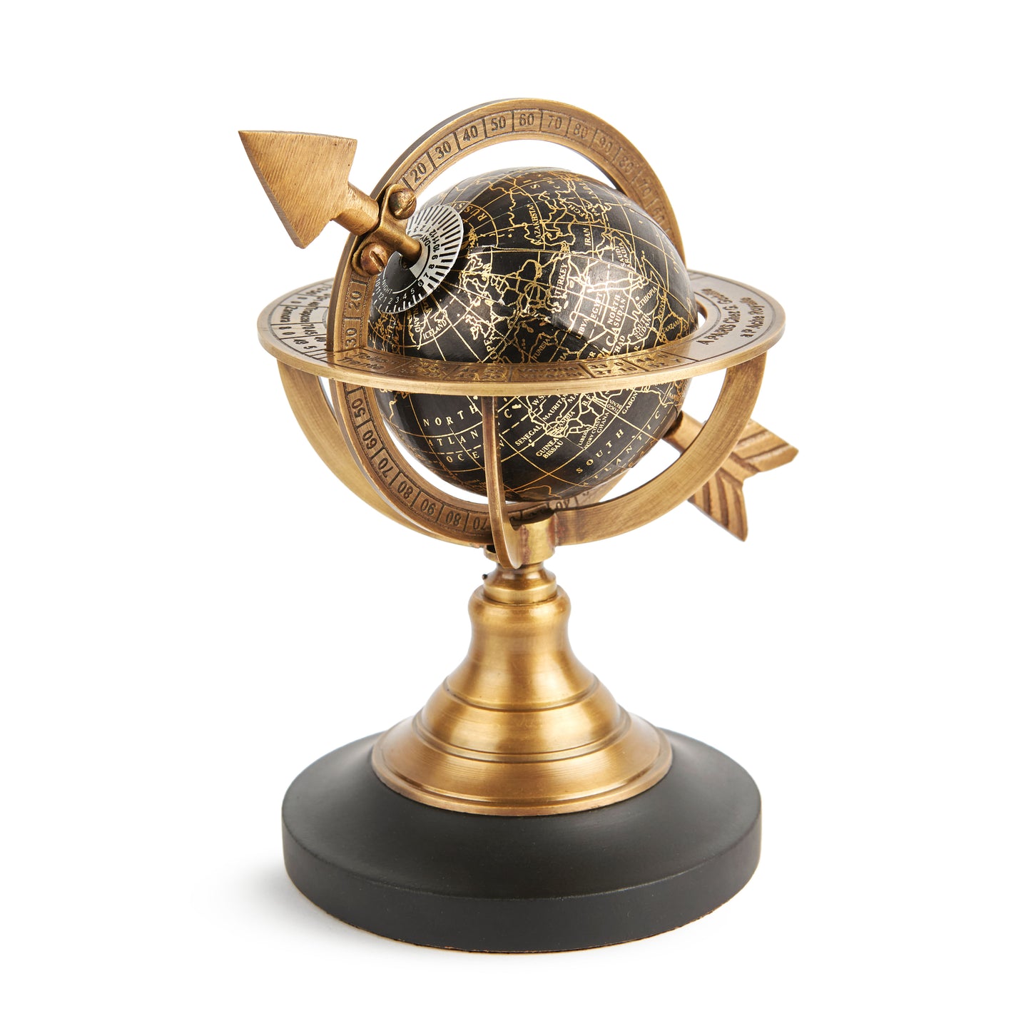 Antique Black Globe Replica, Perfect Gift For Adults & Kids