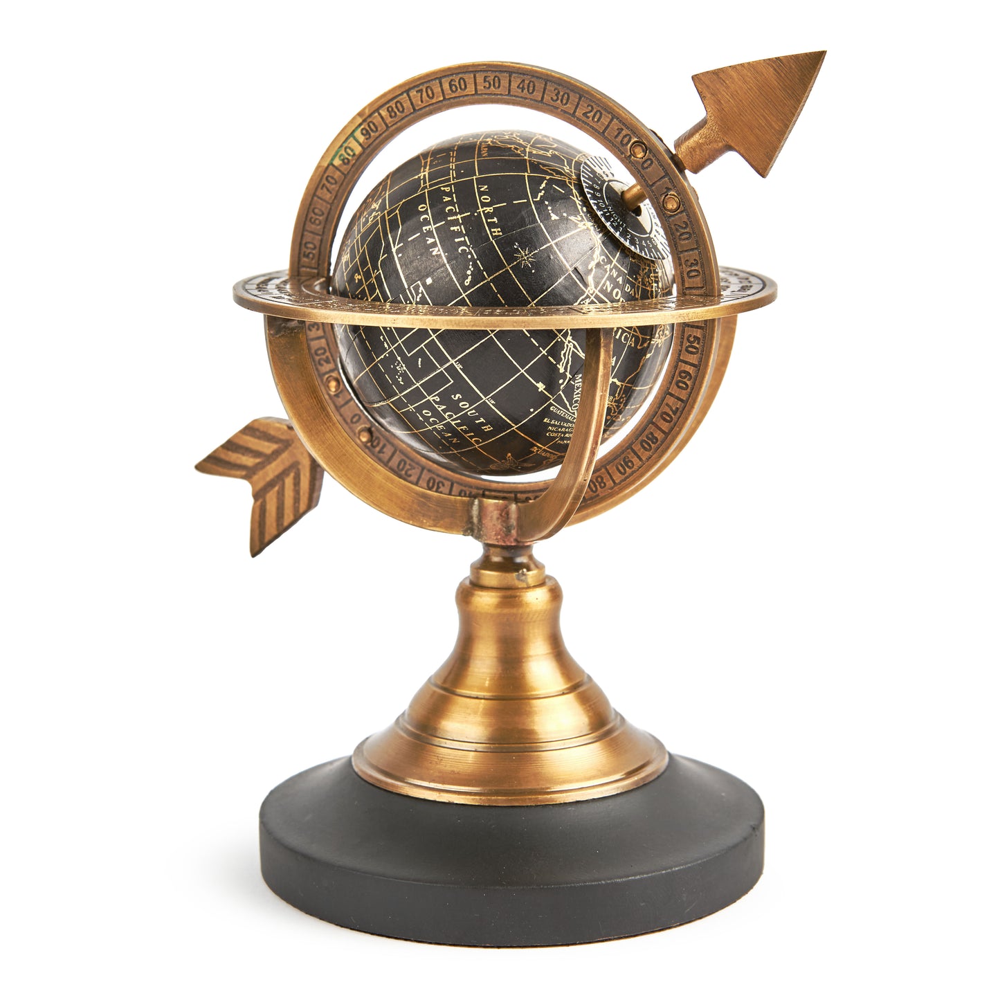 Antique Black Globe Replica, Perfect Gift For Adults & Kids