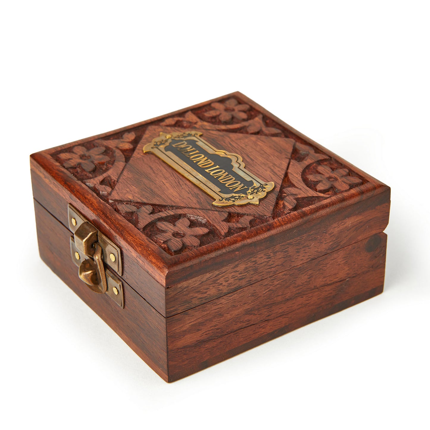 Handmade Antique Vintage Brass Compass in Rosewood Box