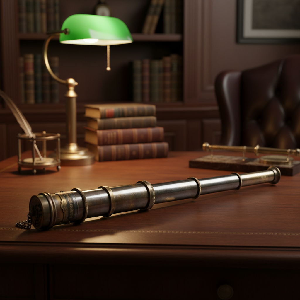 Vintage Spyglass, Pirate Replica Telescope Christmas Gift For Dad and Son, Home Decor