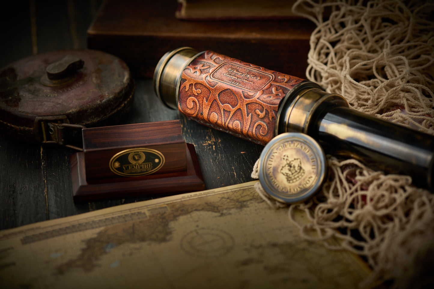 Handcrafted Sailor Telescope with Stand, Perfect for Home Decor