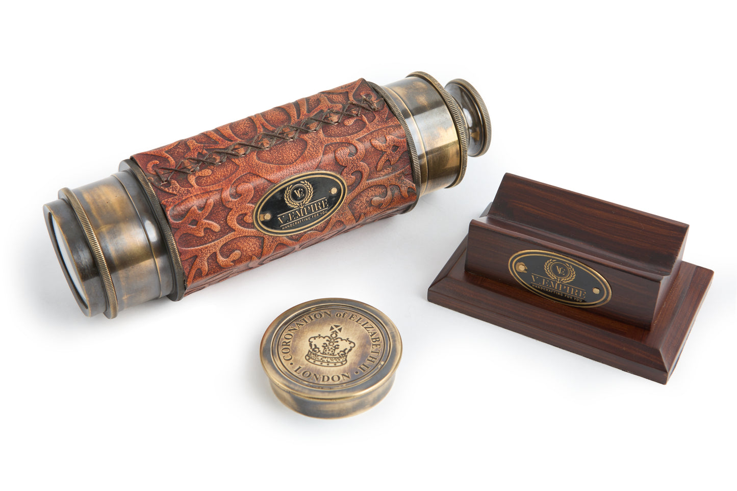 Handcrafted Sailor Telescope with Stand, Perfect for Home Decor