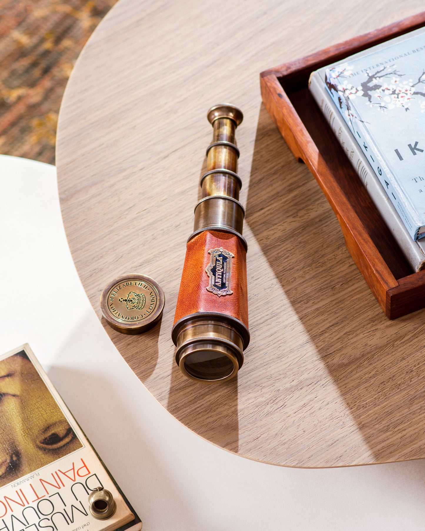 Vintage Brass Powerful Hexagonal Telescope with Gift Box