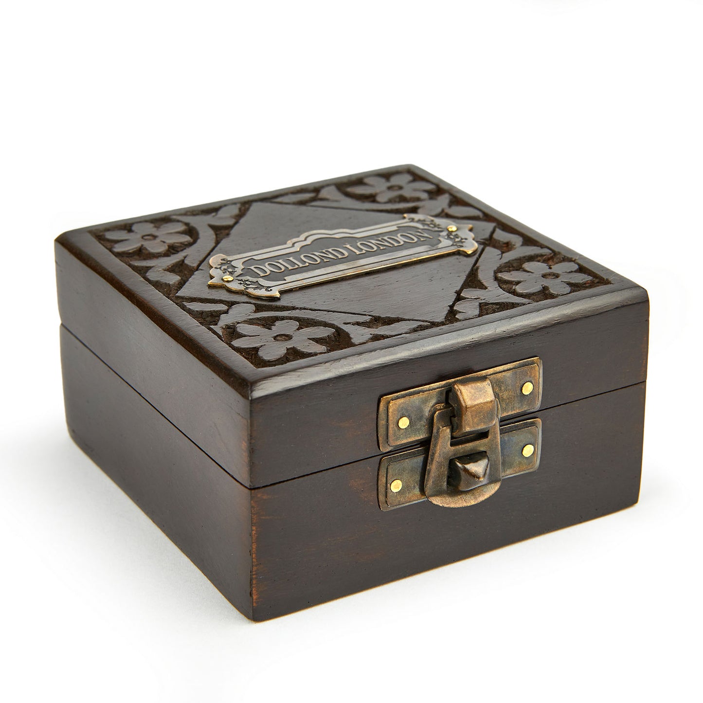 Handmade Antique Vintage Brass Compass in Rosewood Box