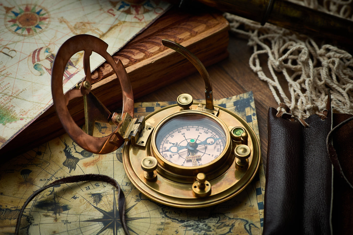 Sundial Compass In Gift Box, Perfect Anniversary Gift for Him/Her